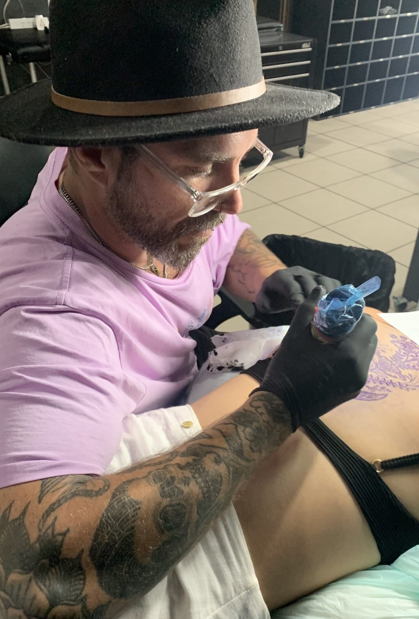 Tattoo artist Aiden