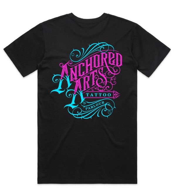 Anchored Arts Tattoo Parlour black t-shirt